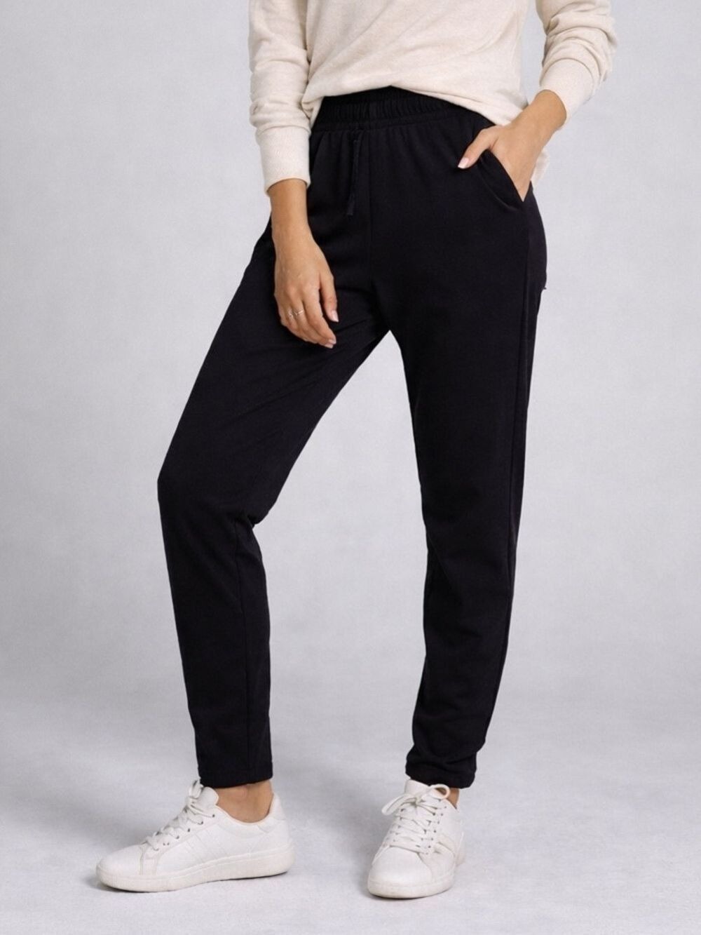 Women’s Black Jogger Pants - Athleisure Comfortable Everyday Fit Size Small